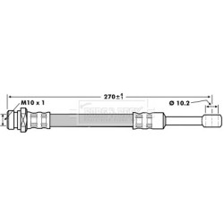 Brake Hose Pipe BORG & BECK BBH7057 OE Ref 58834H1060
