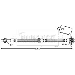 Brake Hose Pipe BORG & BECK BBH7058 OE Ref 5881226150