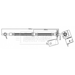 Brake Hose Pipe BORG & BECK BBH7059 OE Ref 5881226050