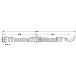 Brake Hose Pipe BORG & BECK BBH7064 OE Ref 0K2A243810C