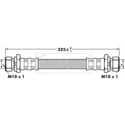 Brake Hose Pipe BORG & BECK BBH7068 OE Ref 0K30A43810A