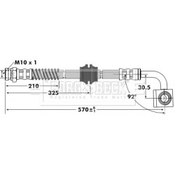 Brake Hose Pipe BORG & BECK BBH7070 OE Ref 0K56A43980A