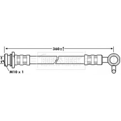 Brake Hose Pipe BORG & BECK BBH7084 OE Ref NA0143820B