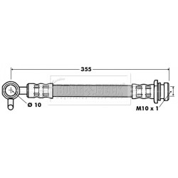 Brake Hose Pipe BORG & BECK BBH7085 OE Ref NA0143810A