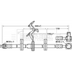 Brake Hose Pipe BORG & BECK BBH7087 OE Ref 163 420 1148