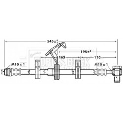 Brake Hose Pipe BORG & BECK BBH7088 OE Ref 1634200948