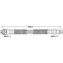 Brake Hose Pipe BORG & BECK BBH7093 OE Ref 2204200148