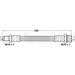 Brake Hose Pipe BORG & BECK BBH7105 OE Ref MR129745