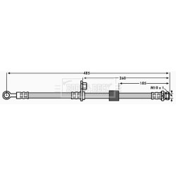Brake Hose Pipe BORG & BECK BBH7112 OE Ref 4605A071