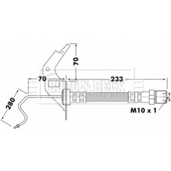 Brake Hose Pipe BORG & BECK BBH7119 OE Ref 13334947