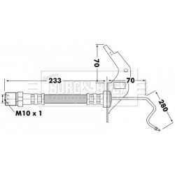 Brake Hose Pipe BORG & BECK BBH7120 OE Ref 13334948