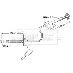 Brake Hose Pipe BORG & BECK BBH7121 OE Ref 562146