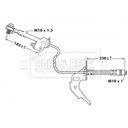 Brake Hose Pipe BORG & BECK BBH7122 OE Ref 562149
