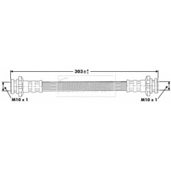 Brake Hose Pipe BORG & BECK BBH7138 OE Ref 46214AX600