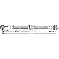 Brake Hose Pipe BORG & BECK BBH7145 OE Ref 462144U010 BORG & BECK