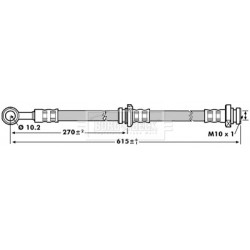 Brake Hose Pipe BORG & BECK BBH7146 OE Ref 462144U011 BORG & BECK