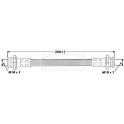 Brake Hose Pipe BORG & BECK BBH7147 OE Ref 462142F001
