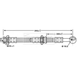 Brake Hose Pipe BORG & BECK BBH7151 OE Ref 462108F801