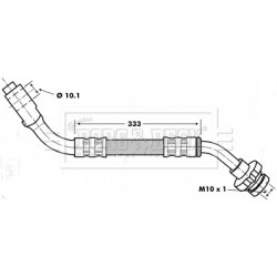 Brake Hose Pipe BORG & BECK BBH7155 OE Ref 1962370