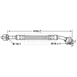 Brake Hose Pipe BORG & BECK BBH7156 OE Ref 1962371