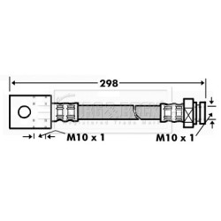 Brake Hose Pipe BORG & BECK BBH7163 OE Ref 462109C005