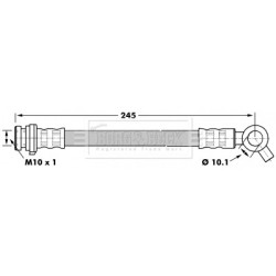 Brake Hose Pipe BORG & BECK BBH7165 OE Ref 4621001J10