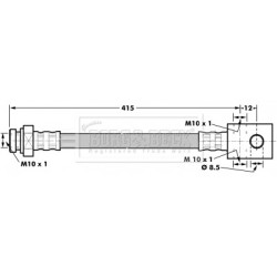 Brake Hose Pipe BORG & BECK BBH7167 OE Ref 4621002J00 BORG & BECK