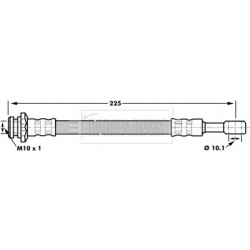 Brake Hose Pipe BORG & BECK BBH7168 OE Ref 4621002J10 BORG & BECK