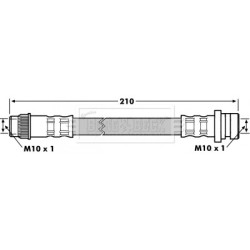 Brake Hose Pipe BORG & BECK BBH7176 OE Ref 8200256166 BORG & BECK