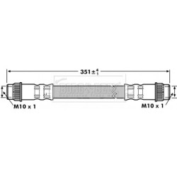 Brake Hose Pipe BORG & BECK BBH7179 OE Ref 7700437994