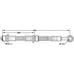 Brake Hose Pipe BORG & BECK BBH7180 OE Ref SHB100800