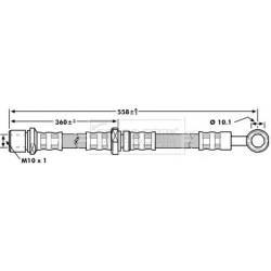 Brake Hose Pipe BORG & BECK BBH7191 OE Ref 26550FC010 BORG & BECK