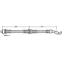 Brake Hose Pipe BORG & BECK BBH7198 OE Ref 26550FA040 BORG & BECK