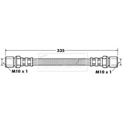 Brake Hose Pipe BORG & BECK BBH7199 OE Ref 26531AA020