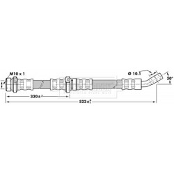 Brake Hose Pipe BORG & BECK BBH7200 OE Ref 26531AA070