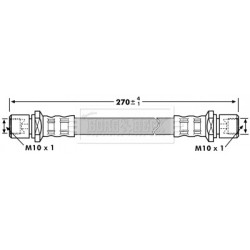 Brake Hose Pipe BORG & BECK BBH7204 OE Ref 26541AE01A