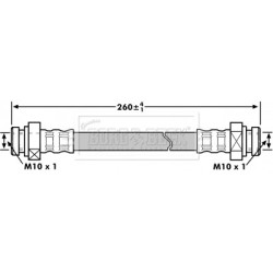 Brake Hose Pipe BORG & BECK BBH7207 OE Ref 51560M72F10