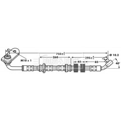 Brake Hose Pipe BORG & BECK BBH7209 OE Ref 5155067D00