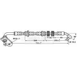 Brake Hose Pipe BORG & BECK BBH7210 OE Ref 5154067D00