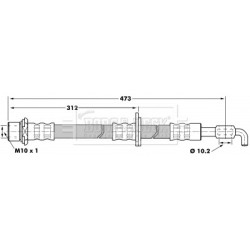 Brake Hose Pipe BORG & BECK BBH7221 OE Ref 9094702645