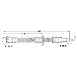 Brake Hose Pipe BORG & BECK BBH7222 OE Ref 9094702813