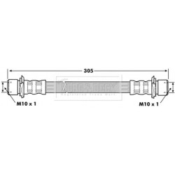 Brake Hose Pipe BORG & BECK BBH7232 OE Ref 9008094A67 BORG & BECK