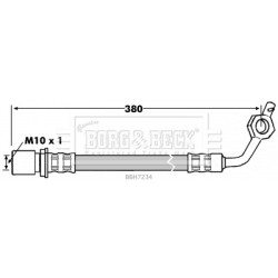 Brake Hose Pipe BORG & BECK BBH7234 OE Ref 9094702757 BORG & BECK