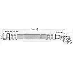 Brake Hose Pipe BORG & BECK BBH7235 OE Ref 9094702E88