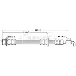 Brake Hose Pipe BORG & BECK BBH7236 OE Ref 9094702F18