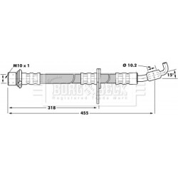 Brake Hose Pipe BORG & BECK BBH7239 OE Ref 9094702660