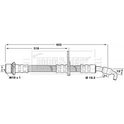 Brake Hose Pipe BORG & BECK BBH7240 OE Ref 9094702659