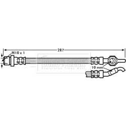 Brake Hose Pipe BORG & BECK BBH7249 OE Ref 9094702A37
