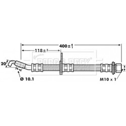 Brake Hose Pipe BORG & BECK BBH7255 OE Ref 9094702B64