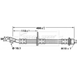 Brake Hose Pipe BORG & BECK BBH7256 OE Ref 9094702B63 BORG & BECK